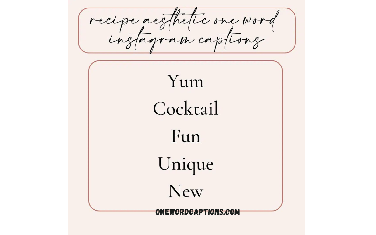 280+ Best One Word Captions For Instagram, TikTok & Facebook - One Word ...